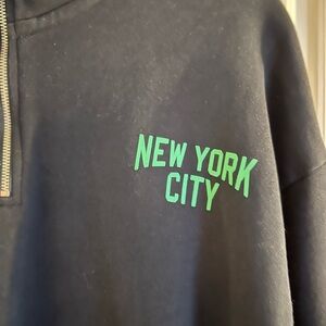 Superdry, Size XS/S, Black New York City Half-Zip Sweater